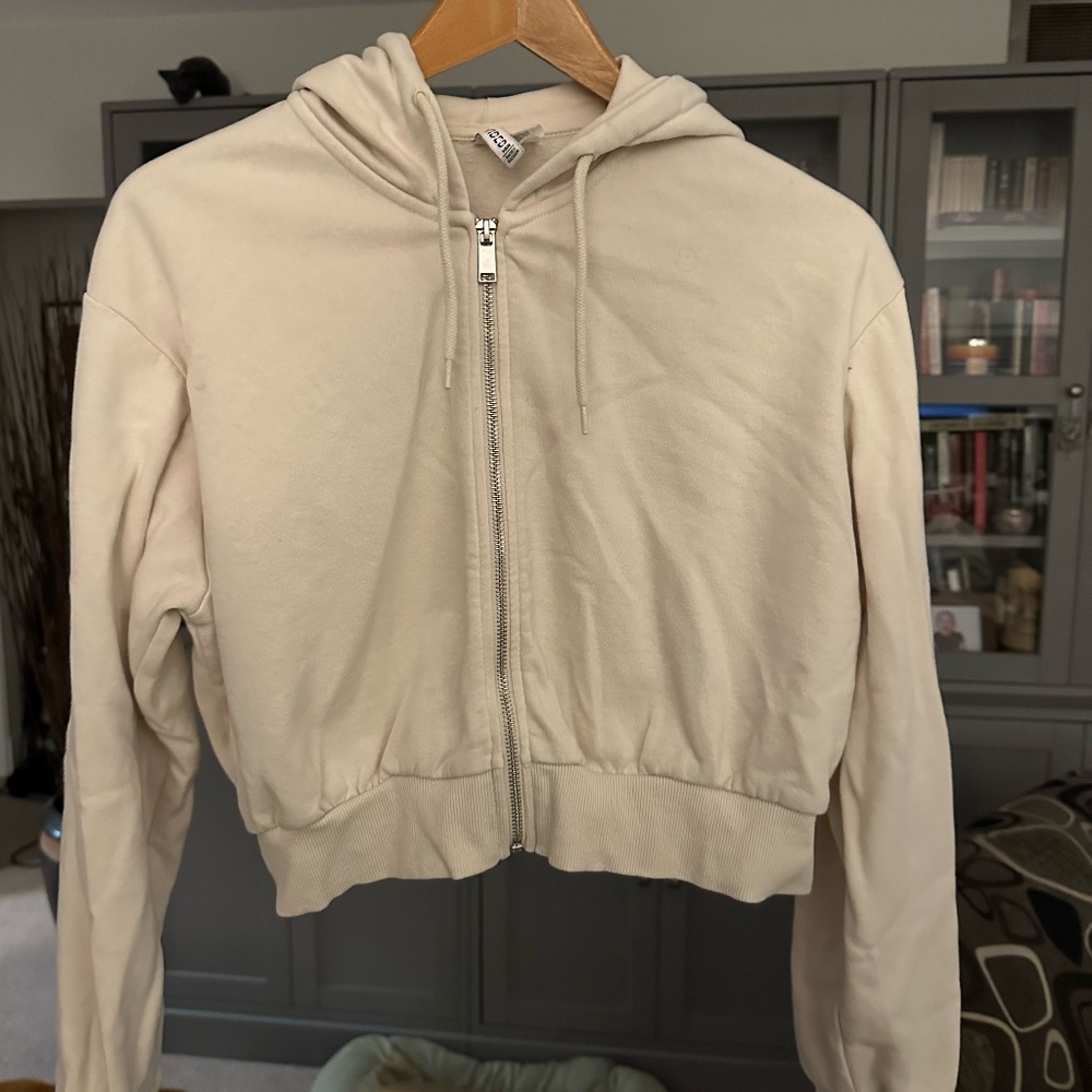 Youth cropped zip-up